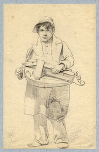 39616 Afbeeldingen van een man met een draailier tijdens een kermis te Utrecht.